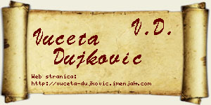 Vuceta Dujković vizit kartica